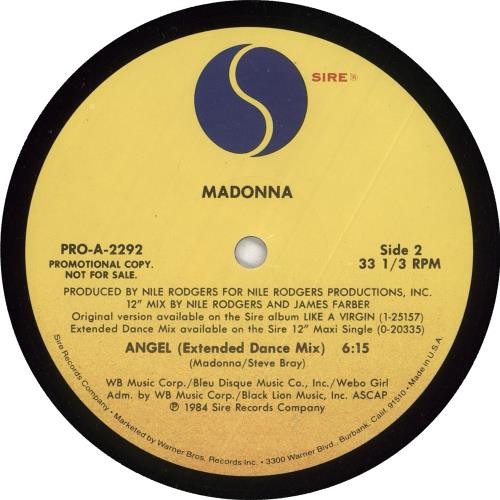 Madonna : Angel, Extended Dance Mix (12")