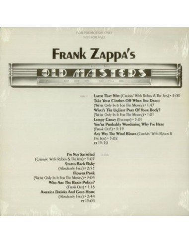 Zappa, Frank : The Old Masters Box One Sampler (LP) promo