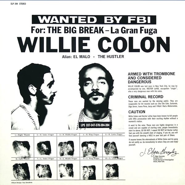 Colón, Willie : The Big Break - La Gran Fuga (LP) RSD 24