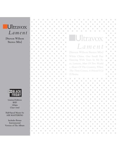 Ultravox : Lament - Steven Wilson Stereo Mix (LP) Black Friday 24