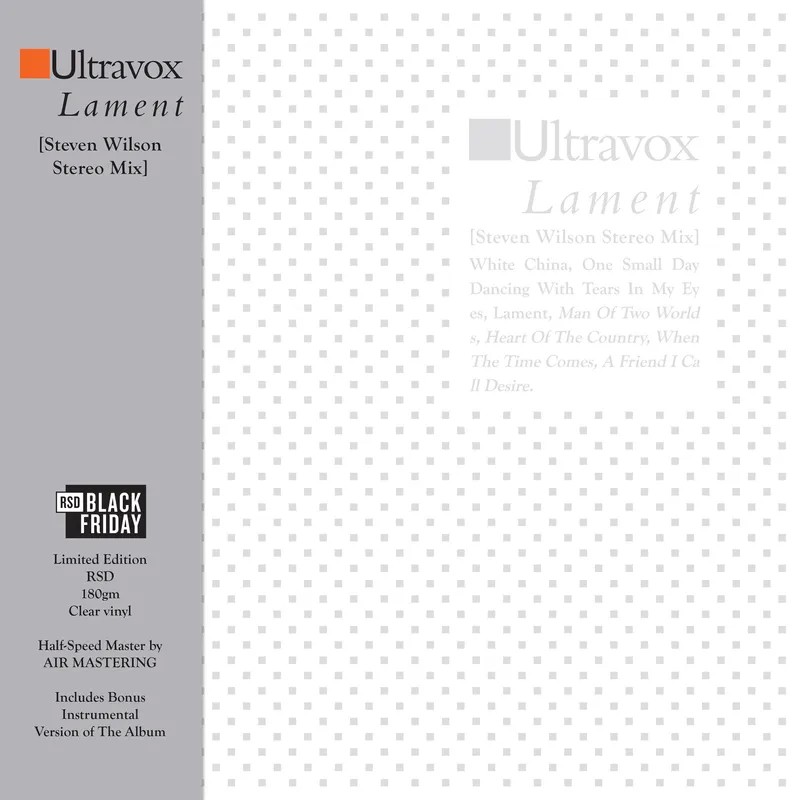 Ultravox : Lament - Steven Wilson Stereo Mix (LP) Black Friday 24