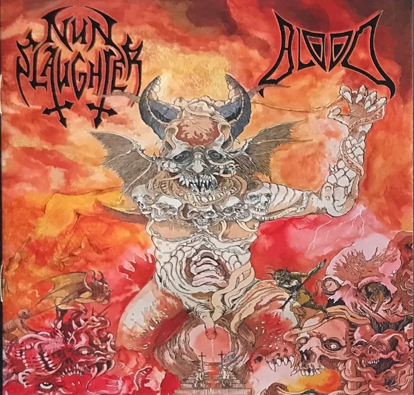 Nunslaughter/Blood : Nunslaughter/Blood (LP)