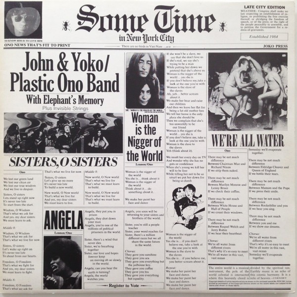 John and Yoko / Plastic Ono Band : Some Time In New York City (2-LP)